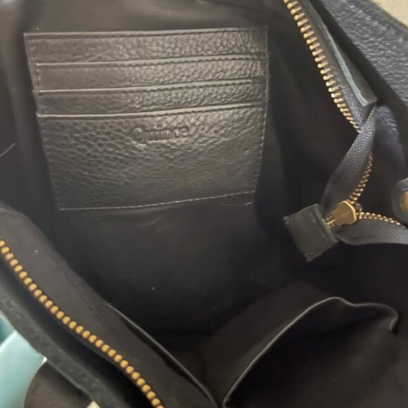 Quince leather mini crossbody tote - Picture 3 of 5